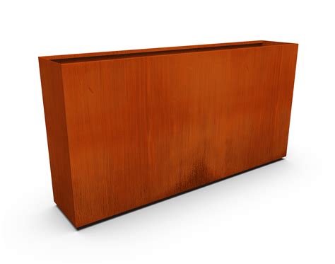 plantercraft corten steel planter long rectangle planter box|extra large corten steel planters.